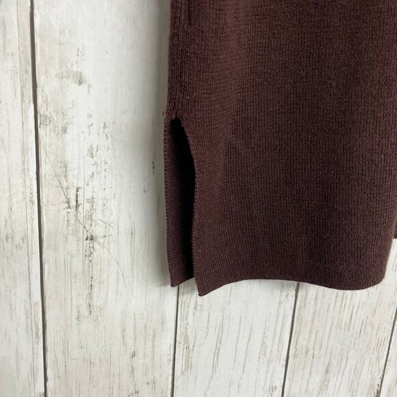 Reflections Spiegel Brown Long Sleeve Turtleneck Knit Warm 2 Piece Shirt Skirt - Picture 4 of 14